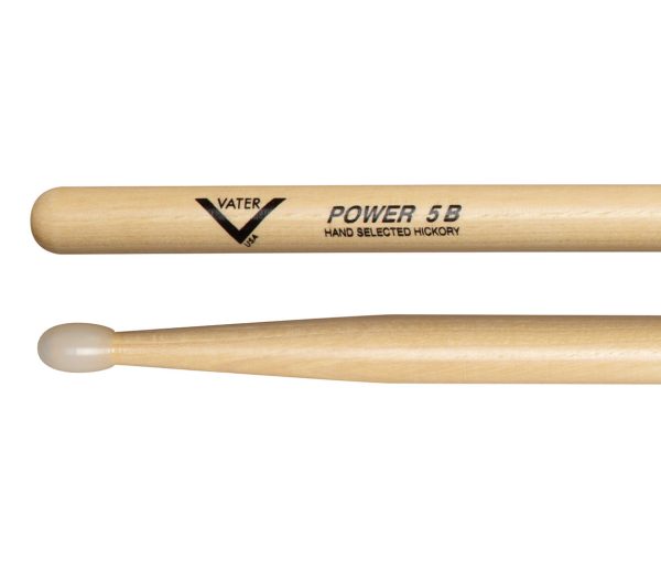 Vater Power 5B Nylon Tip American Hickory Drumsticks For Sale