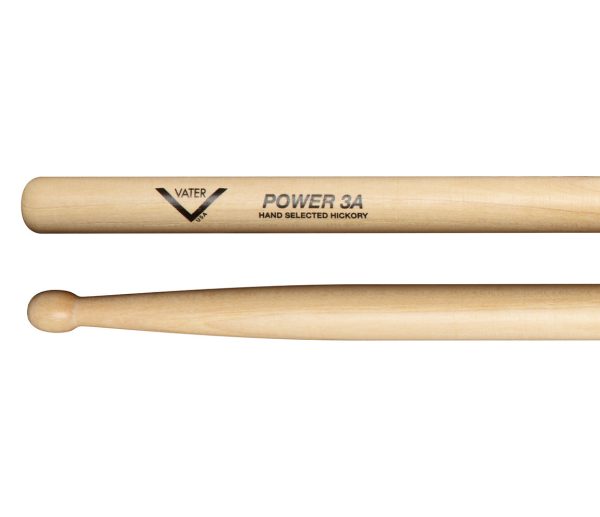 Vater Power 3A Wood Tip American Hickory Drumsticks on Sale