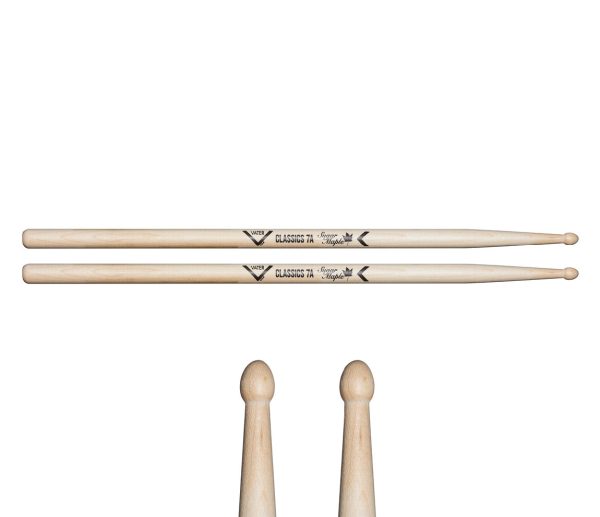 Vater Sugar Maple Classics 7A Wood Tip Drumsticks For Sale