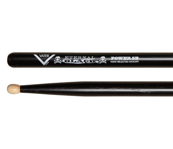 Vater Eternal Black Power 5B Wood Tip Drumsticks Hot on Sale