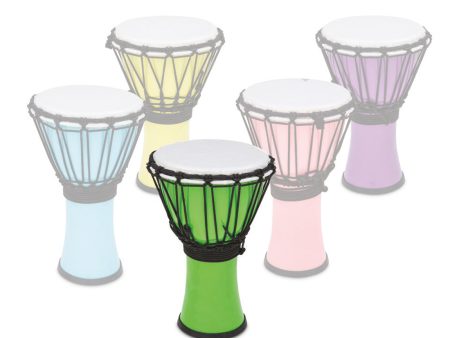 Toca Freestyle Coloursound 7  Rope Tuned Djembe in Pastel Green For Discount