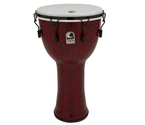 Toca Freestyle II 14  Mechanically Tuned Djembe in Red Mask with Bag Online Sale