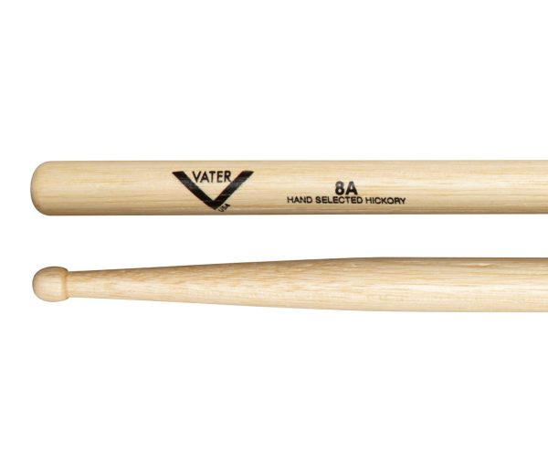 Vater 8A Wood Tip American Hickory Drumsticks For Sale