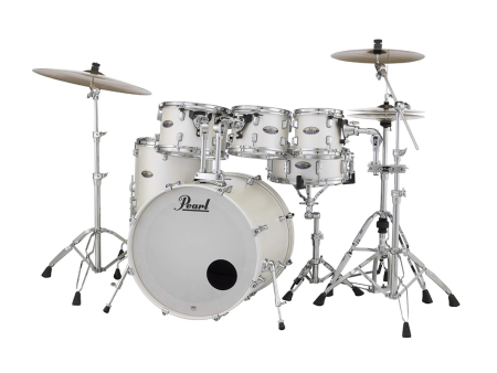 Pearl Decade Maple Satin White 6 Piece Kit including Hardware Fashion