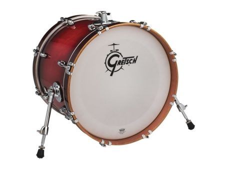 Gretsch Catalina Club Rock 24  x 14  Bass Drum in Gloss Crimson Burst Online now