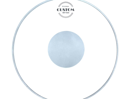 Custom Percussion 14  White Coated Drum Head with Black Dot For Sale