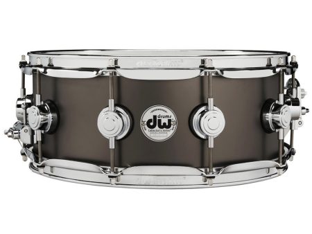 DW Collector s Series 14  x 5.5  Snare Drum in Satin Black Nickel Over Brass Online Sale