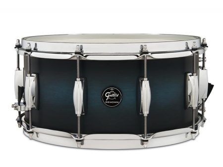 Gretsch Renown Maple 14  x 6.5  Snare Drum in Satin Antique Blue Burst For Cheap