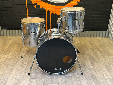 Pre Loved Pearl Export 4-piece Shell Pack inc. Snare Drum in Chrome Online Sale