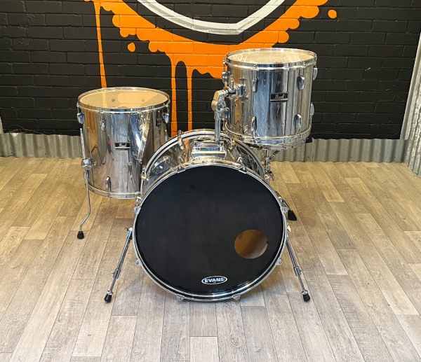 Pre Loved Pearl Export 4-piece Shell Pack inc. Snare Drum in Chrome Online Sale