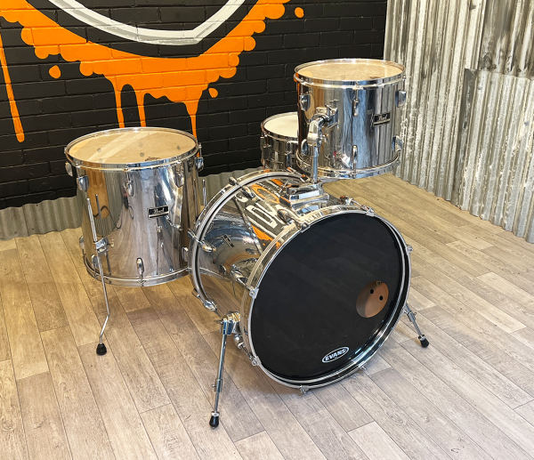 Pre Loved Pearl Export 4-piece Shell Pack inc. Snare Drum in Chrome Online Sale