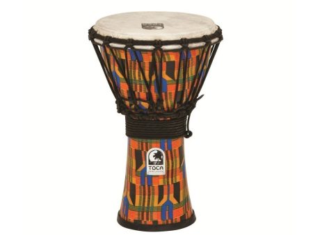 Toca Freestyle 7  Rope Tuned Djembe in Kente Cloth Sale