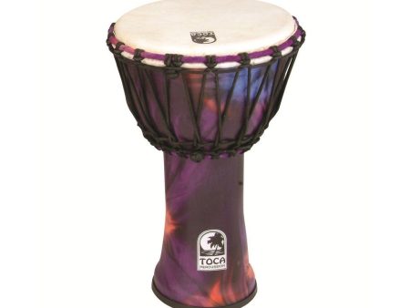 Toca Freestyle 7  Rope Tuned Djembe in Woodstock Purple For Discount