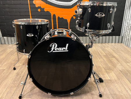 Pre Loved Pearl Export Series 3-Piece Shell Pack In Jet Black Online Sale