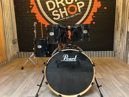 Pre-Loved Pearl Export EX Series 4-piece Drum Kit With Hanging Floor Tom In Piano Black Online