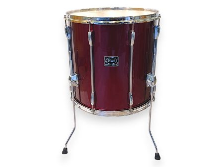 Pre Loved Pearl Export Floor Tom 16  x 16  In Burgundy Cheap