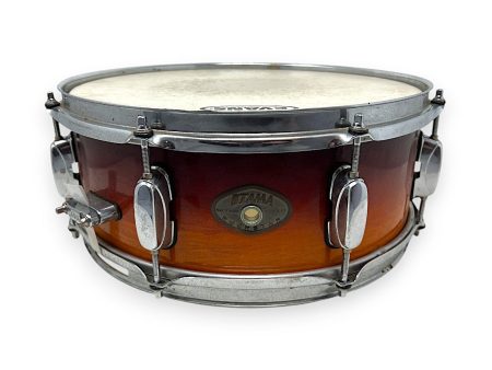 Pre Loved Tama Rockstar Snare Drum 14  x 5.5  in Caramel Fade Cheap