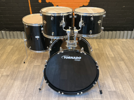 Pre Loved 4-Piece Mapex Tornado Shell Pack in Black Fashion