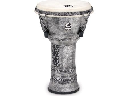 Toca Freestyle 9  Mechanically Tuned Djembe in Antique Silver Cheap