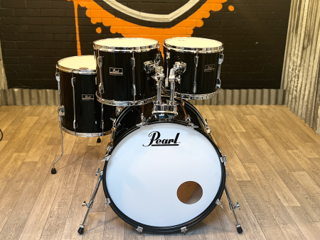 Pre-Loved Pearl Export 4-piece Shell Pack In Piano Black For Discount