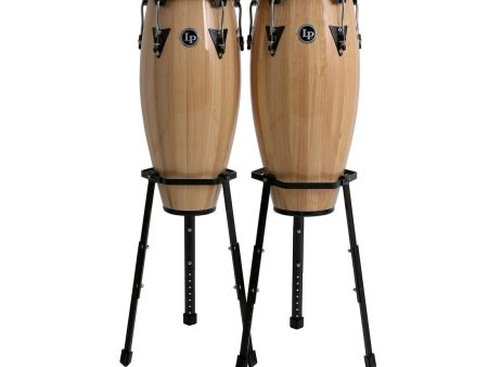 LP Aspire Wood Conga Set 11  & 12  in Natural with Basket Stands Sale