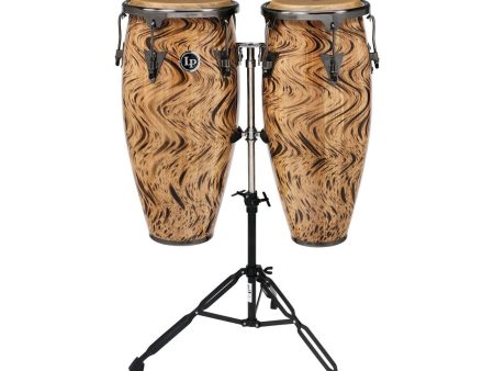 LP Aspire Wood Conga Set 10  & 11  in Havana Cafe with Double Stand For Cheap