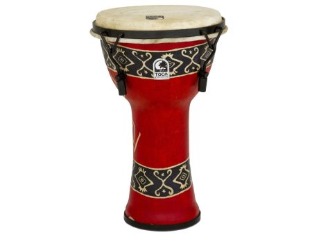 Toca Freestyle 9  Mechanically Tuned Djembe in Bali Red Online now