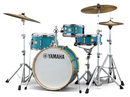 Yamaha Stage Custom Hip 4-piece Drum Kit in Matte Surf Green Hot on Sale