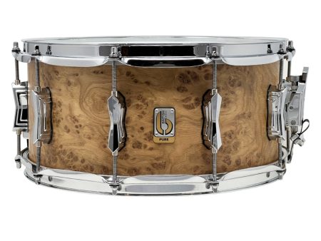 British Drum Co. PURE ULTRA 14  x 6.5  Pippy Oak Snare Drum For Cheap