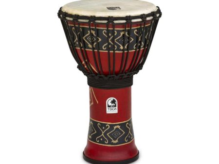 Toca Freestyle 9  Rope Tuned Djembe in Bali Red Hot on Sale