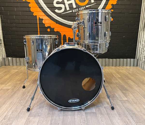 Pre Loved Pearl Export 4-piece Shell Pack inc. Snare Drum in Chrome Online Sale