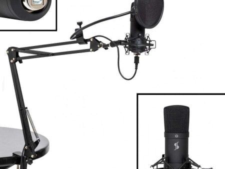 Stagg - Cardioid USB Microphone Set Supply