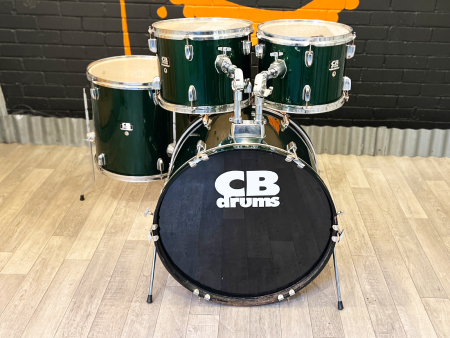 Pre Loved 4-piece CB Drums Shell Pack in Green Fashion