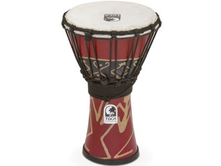 Toca Freestyle 7  Rope Tuned Djembe in Bali Red Online Hot Sale