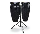 LP Aspire Wood Conga Set 10  & 11  in Black Magic with Double Stand Cheap